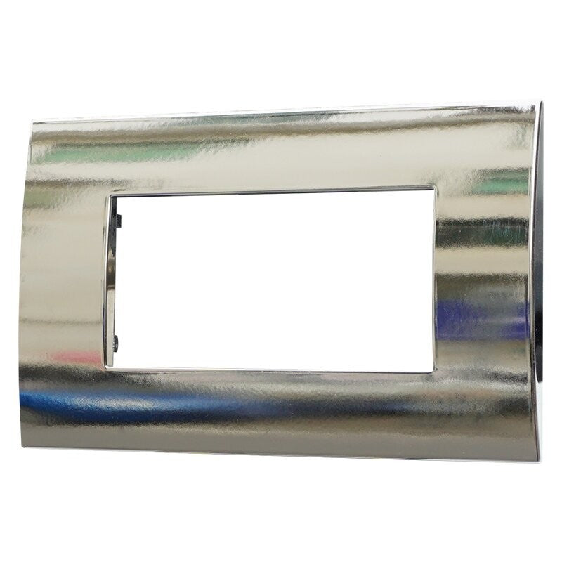 Placca in Plastica Cromato Lucido Compatibile Vimar Arkè - 4 Posti - Ettroit