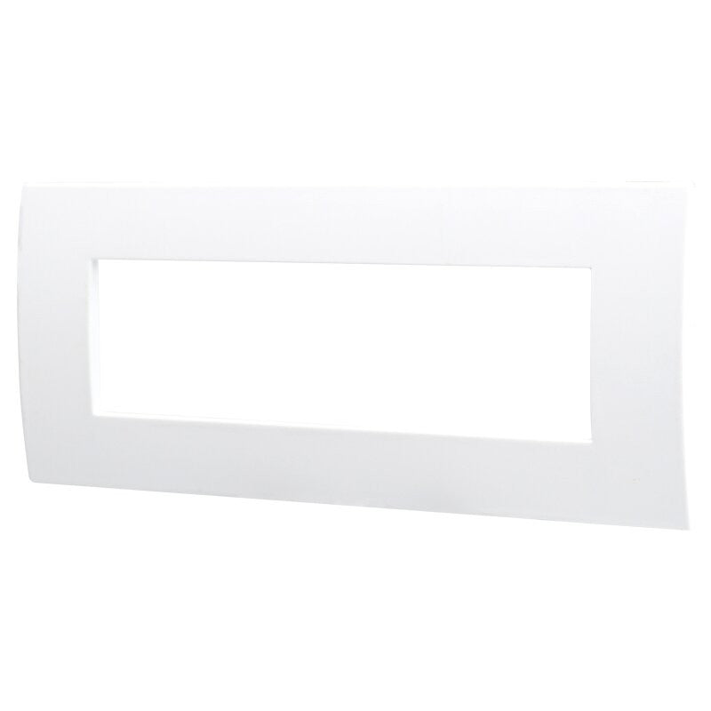 Placca in Plastica Bianca Compatibile Vimar Arkè - 7 Posti - Ettroit