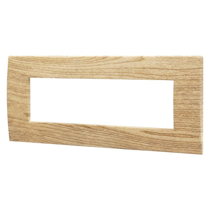 Placca in Plastica Legno Chiaro Compatibile Vimar Arkè - 7 Posti - Ettroit