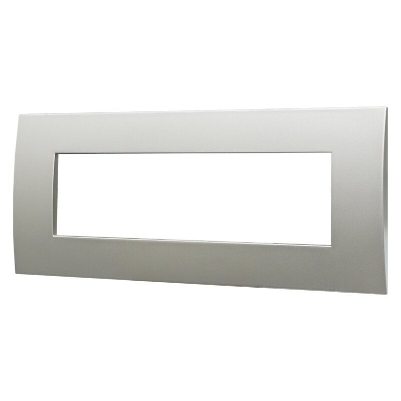 Placca in Plastica Silver Compatibile Vimar Arkè - 7 Posti - Ettroit