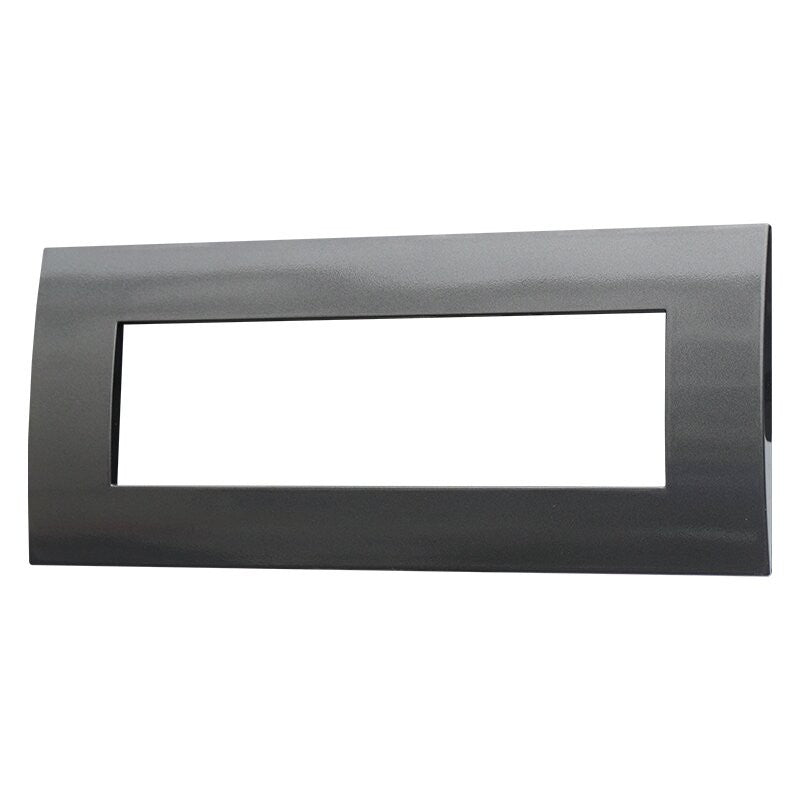 Placca in Plastica Acciaio Scuro Compatibile Vimar Arkè - 7 Posti - Ettroit