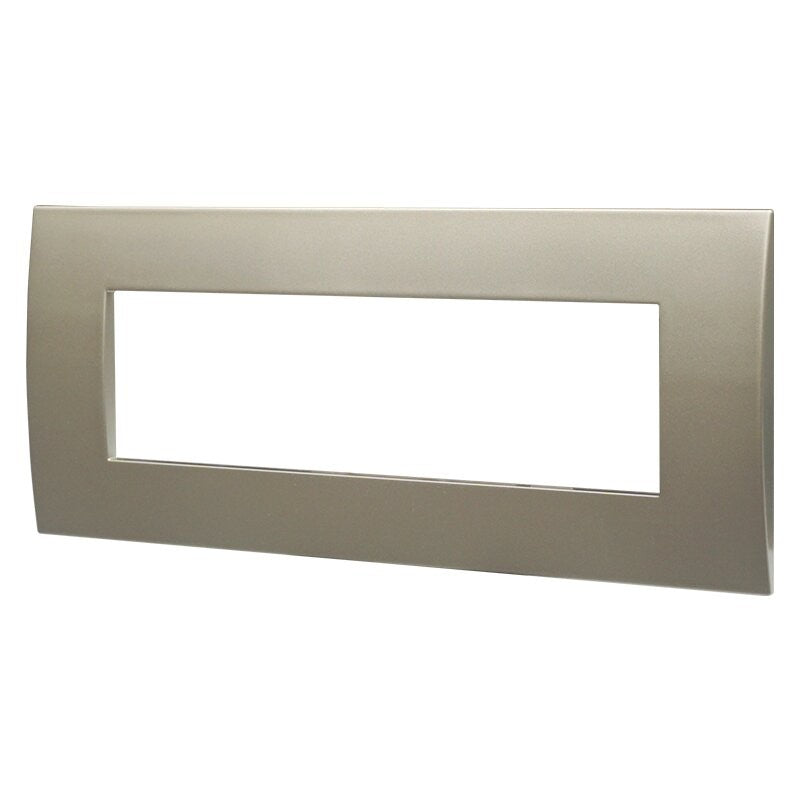 Placca in Plastica Titanio Compatibile Vimar Arkè - 7 Posti - Ettroit