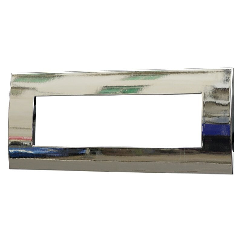 Placca in Plastica Cromato Lucido Compatibile Vimar Arkè - 7 Posti - Ettroit