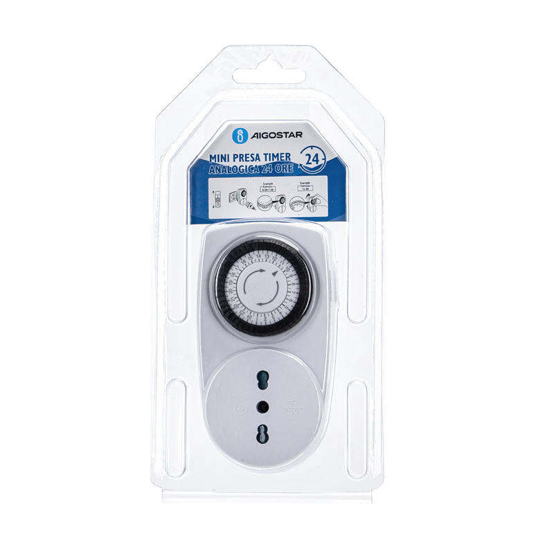 Aigostar Presa Elettrica Temporizzata con Timer Analogico 24H 16A Max 3680W