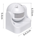 Sensore Movimento Infrarossi 180° PIR Crepuscolare IP44 Aigostar
