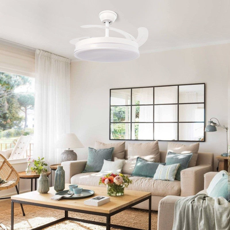 Ventilatore da Soffitto Olga 36W Luce Led CCT Regolabile con Telecomando