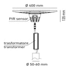 Lampione solare KALAP IBRIDO 30W 4800Lm Doppia Alimentazione Bot Lighitng