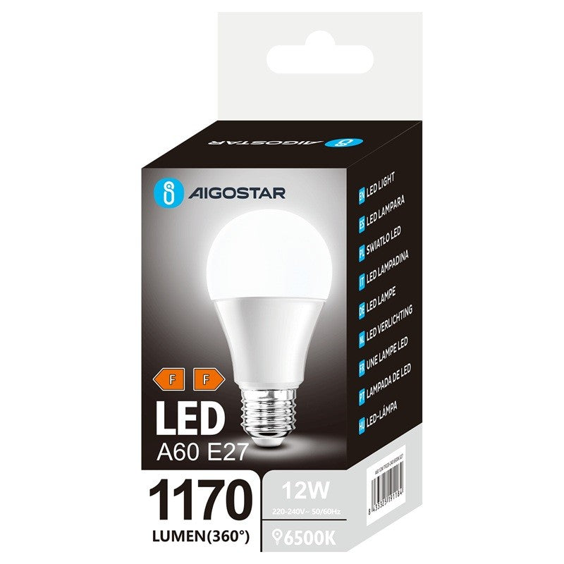 Lampadina LED A5 A60 12W E27 Luce Fredda 6500K 1170lm