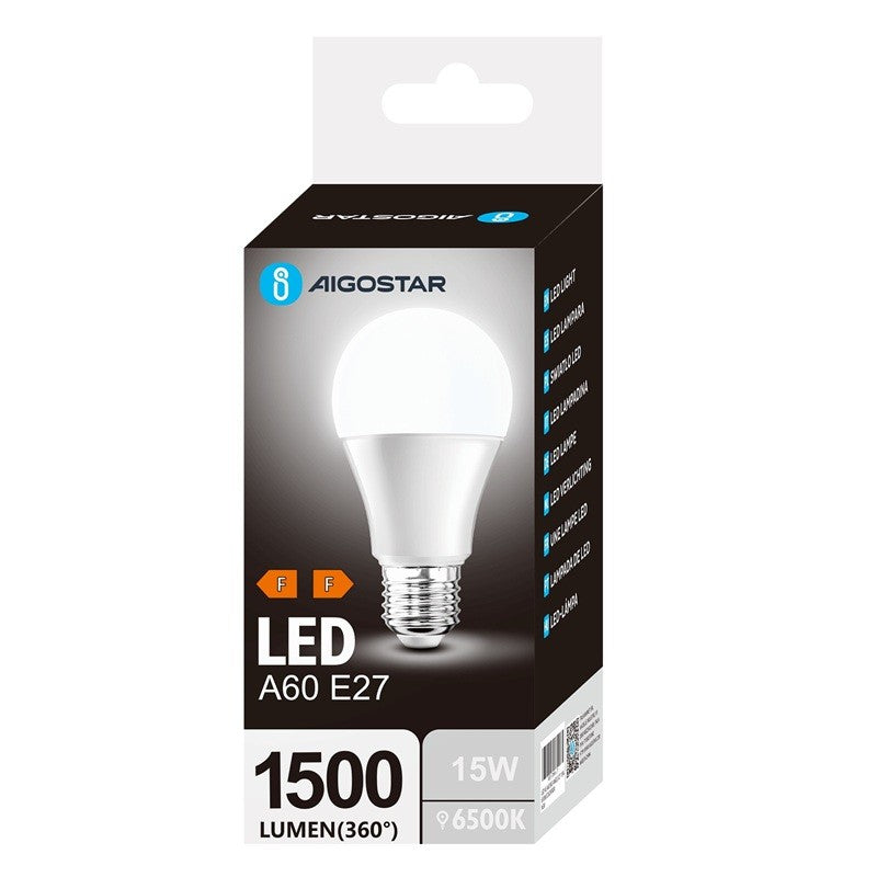 Lampadina LED A5 A60 15W E27 Luce Fredda 6500K 1500lm