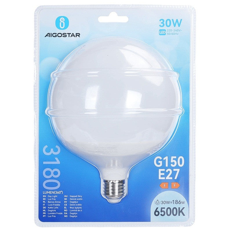 Lampadina Led G150 E27 30W Bianco Freddo 6500K 3180Lm