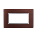 Placca in Alluminio Bronzo Compatibile Living Light - 4 Posti - Ettroit