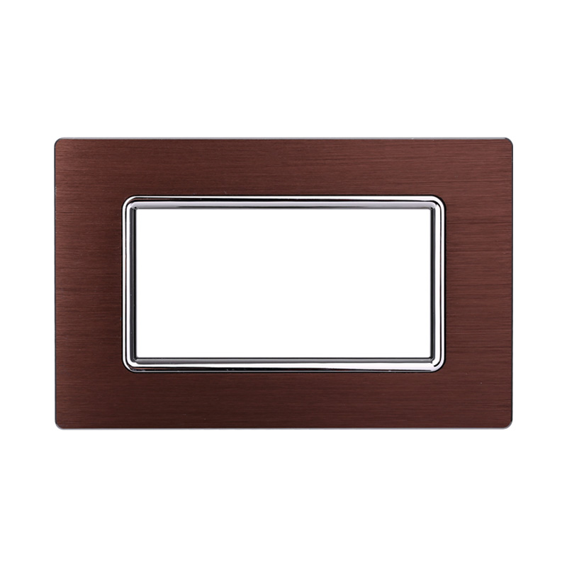Placca in Alluminio Bronzo Compatibile Living Light - 4 Posti - Ettroit