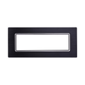 Placca in Alluminio Nero Compatibile Living Light - 7 Posti - Ettroit