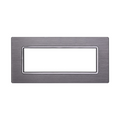 Placca in Alluminio Silver Compatibile Living Light - 7 Posti - Ettroit