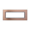 Placca in Alluminio Oro Compatibile Living Light - 7 Posti - Ettroit