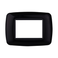 Placca in Plastica Bombata Nero Compatibile Living Light - 3 Posti - Ettroit