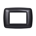 Placca in Plastica Bombata Acciaio Scuro Compatibile Living Light - 3 Posti - Ettroit