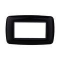 Placca in Plastica Bombata Nero Compatibile Living Light - 4 Posti - Ettroit