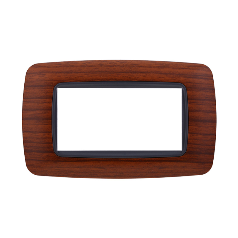 Placca in Plastica Bombata Radica Compatibile Living Light - 4 Posti - Ettroit