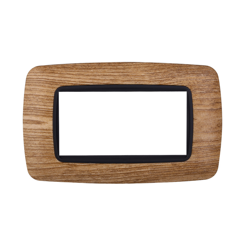 Placca in Plastica Bombata Legno Scuro Compatibile Living Light - 4 Posti - Ettroit