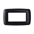 Placca in Plastica Bombata Acciaio Scuro Compatibile Living Light - 4 Posti - Ettroit