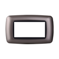 Placca in Plastica Bombata Titanio Compatibile Living Light - 4 Posti - Ettroit