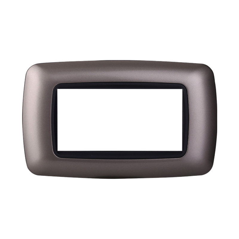 Placca in Plastica Bombata Titanio Compatibile Living Light - 4 Posti - Ettroit