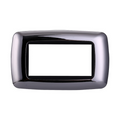 Placca in Plastica Bombata Cromato Lucido Compatibile Living Light - 4 Posti - Ettroit