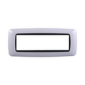 Placca in Plastica Bombata Bianco Compatibile Living Light - 7 Posti - Ettroit