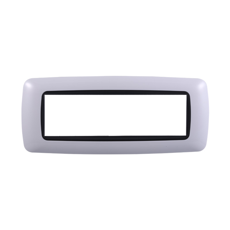Placca in Plastica Bombata Bianco Compatibile Living Light - 7 Posti - Ettroit