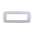 Placca in Plastica Bombata Bianca/Bianca Compatibile Living Light - 7 Posti - Ettroit