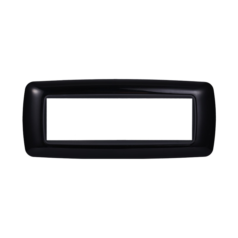 Placca in Plastica Bombata Nero Compatibile Living Light - 7 Posti - Ettroit