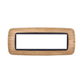 Placca in Plastica Bombata Legno Scuro Compatibile Living Light - 7 Posti - Ettroit