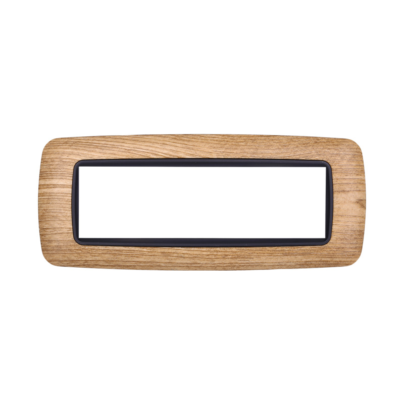 Placca in Plastica Bombata Legno Scuro Compatibile Living Light - 7 Posti - Ettroit