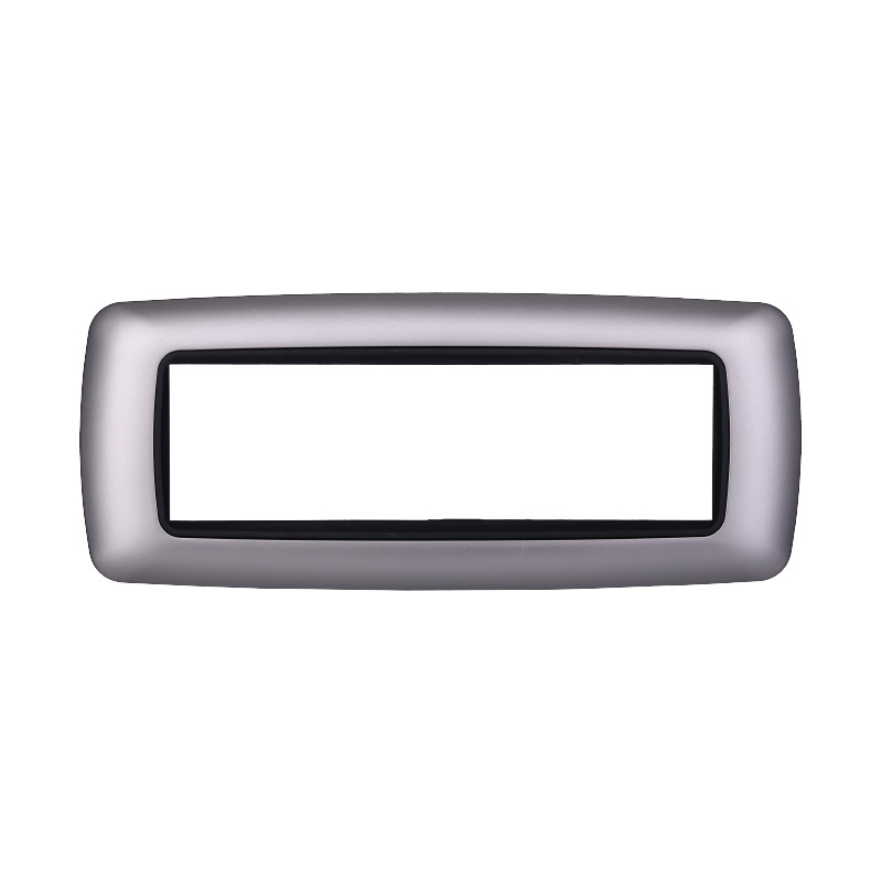 Placca in Plastica Bombata Silver Compatibile Living Light - 7 Posti - Ettroit