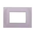 Placca in Plastica Quadrata Bianca Compatibile Living Light - 3 Posti - Ettroit