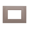 Placca in Plastica Quadrata Sabbia Compatibile Living Light - 3 Posti - Ettroit