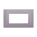 Placca in Plastica Quadrata Bianca Compatibile Living Light - 4 Posti - Ettroit