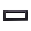 Placca in Plastica Quadrata Nera Compatibile Living Light - 7 Posti - Ettroit