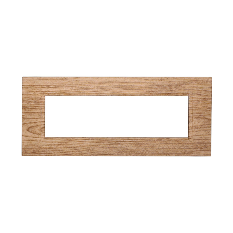 Placca in Plastica Quadrata Legno Chiaro Compatibile Living Light - 7 Posti - Ettroit