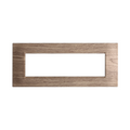 Placca in Plastica Quadrata Legno Scuro Compatibile Living Light - 7 Posti - Ettroit