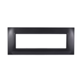 Placca in Plastica Quadrata Acciaio Scuro Compatibile Living Light - 7 Posti - Ettroit
