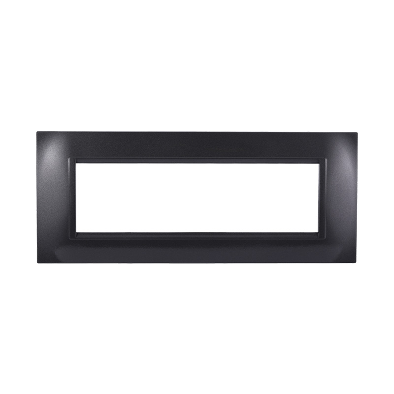 Placca in Plastica Quadrata Acciaio Scuro Compatibile Living Light - 7 Posti - Ettroit