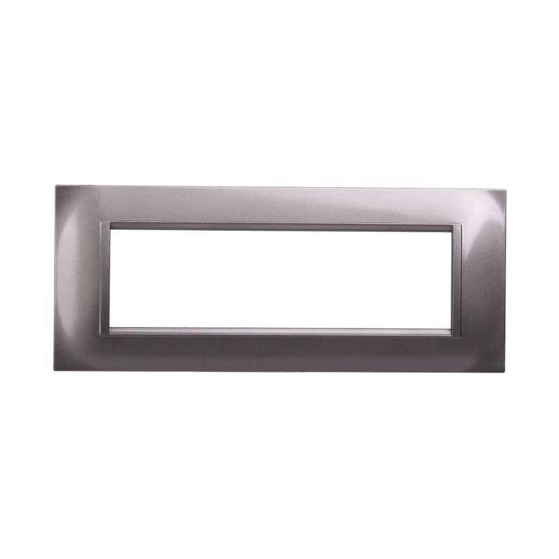 Placca in Plastica Quadrata Titanio Compatibile Living Light - 7 Posti - Ettroit