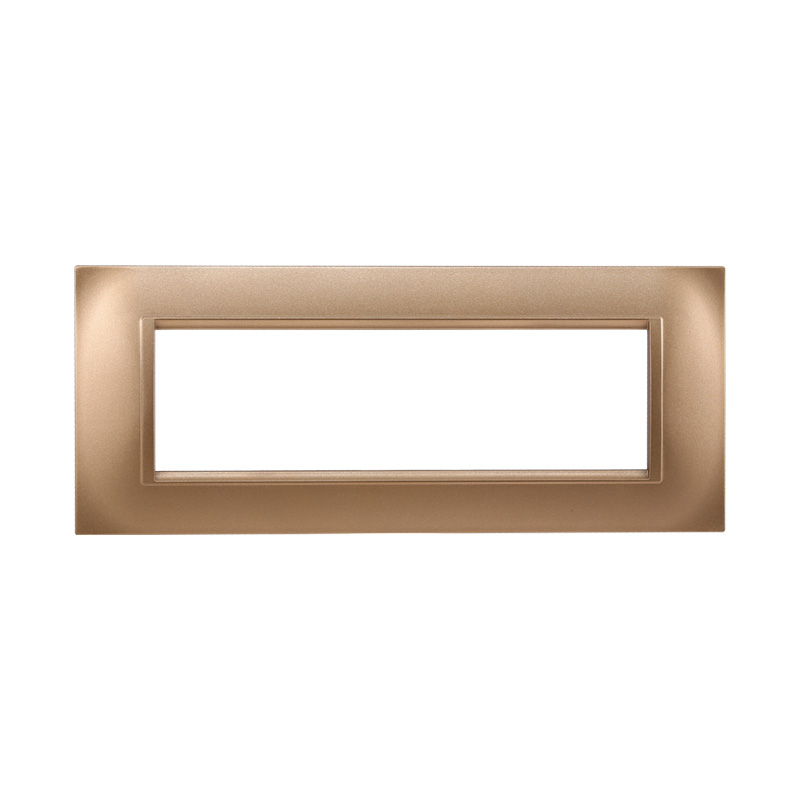 Placca in Plastica Quadrata Oro Compatibile Living Light - 7 Posti - Ettroit