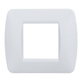 Placca in Plastica Bianco Satinato Compatibile Living Light - 2 Posti - Ettroit