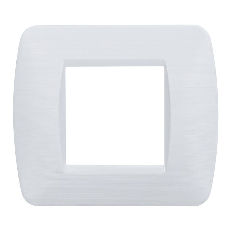 Placca in Plastica Bianco Satinato Compatibile Living Light - 2 Posti - Ettroit