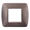 Placca in Plastica Bronzo Satinato Compatibile Living Light - 2 Posti - Ettroit