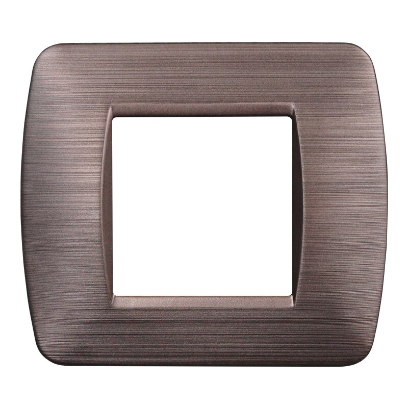 Placca in Plastica Bronzo Satinato Compatibile Living Light - 2 Posti - Ettroit