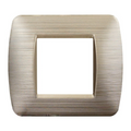 Placca in Plastica Oro Satinato Compatibile Living Light - 2 Posti - Ettroit